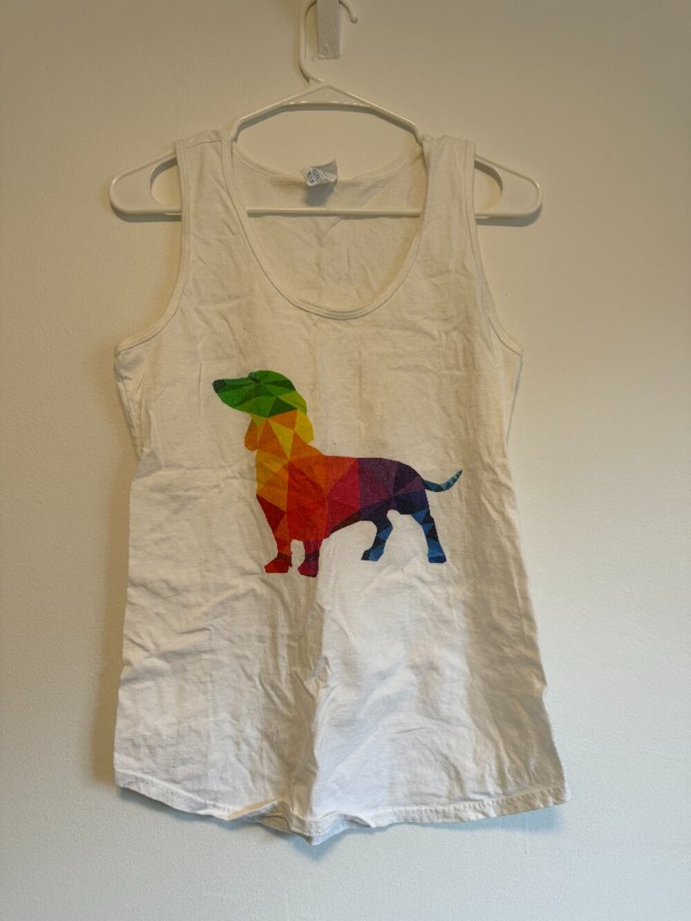 Gay / LGBTQ+ Pride - Rainbow Dachshund Tank Top - Medium